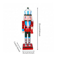 Wooden Nutcracker Figurine Holiday Nutcracker Guard Classic Tabletop Ornament for Mantel