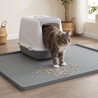 Silicone Pet Mat with Honeycomb Texture, Non Slip Dog Mat and Cat Mat for Food Water, Raised Edge Pet Feeding Mat to Keep Floors Clean and Tidy