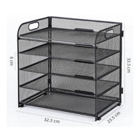 Desk Organizer with Pull-out Trays Space-Saving Paper Sorter Sturdy