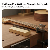 Polished Filing Guitar Fret Beveling File High Precision Double Angle Fret File Professional Grade for Luthiers, Fretwork, Repair Shop