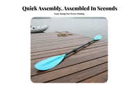 Lightweight Convertible SUP Paddle 2-in-1 Design Detachable Double Sided Paddle Travel-Friendly Adjustable Paddleboard Oar Water-Guard Collar S for Paddlers