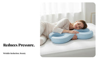 Ergonomic Design Double C-Shaped Pillow Portable Side Sleeper Beauty Pillow for Skincare Enthusiasts, Adults, Nightly Use, Bedroom, Napping