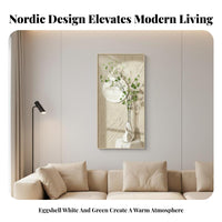 High-End Feel Textured Cream Design Painting Ready to Hang Hallway Decorative Painting Crystal Porcelain Surface Minimalist Still Life Art for Home Decorators, Design Enthusiasts, Gift Givers, Entrance, Entryway, Living Room, Bedroom