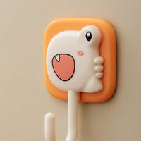 Mounting Hook, Little Dinosaur Hooks for Kids, Heavy Duty Sticky Wall Hooks, 5-10kg Capacity for Bathroom Kitchen