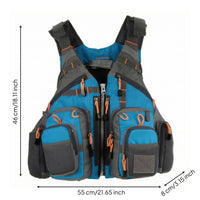 Multi-Pocket Fishing Vest with Pockets Adjustable Cargo Vest with Pockets Sleeveless Comfortable for Anglers