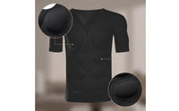 Muscle Shirt with Removable Inserts Fit Muscle Shirt with Chest and Shoulder Pads Stretch Physique-Defining Tee for Stage Performances