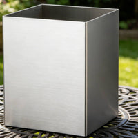 Countertop Storage Box Brushed Silver Stainless Steel Storage Box Polished Edge