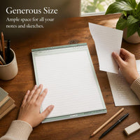 B5 Tear-Off Lined/Grid Notebook for Students, Aesthetic Design
