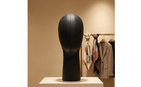 Head Mannequin with Leather Cover Short Mannequin Head with Stitched Seam for Boutiques, Stylists, Hairpiece Styling, Salon Counters