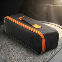 Portable Vacuum Accessory Storage Bag Oxford Cloth Vacuum Accessory Bag Soft-Sided Black and Orange