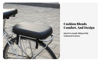 Soft & Comfortable Cycle Rear Seat Cushion High-Density Foam Universal Bike Rear Saddle Easy Installation for Children, Commuting, Cycling