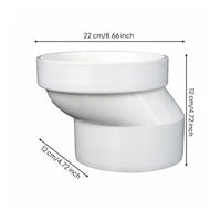 PVC Toilet Shifter Anti-Clogging Offset Toilet Drain Connector Smooth Inner Wall Plumbing Fitting for Washroom