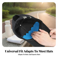 Anti-Dirt Self-Adhesive Brim Pad Curved Shape Hat Brim Pad Scalloped Edge Self Adhesive Hat Liner Textured Woven Surface