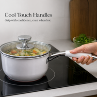 316 Stainless Steel Ceramic White Stockpot with Steamer Insert, Non-stick, Large Capacity
