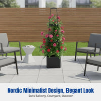 Sturdy Resin Raised Planting Box, Multitier Outdoor Balcony Vegetable Planter