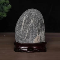 prepared to Display Natural stsingle piece Stand Detailed Design House Decoration Weather-Resistant Stsingle Sculpture for Feng Shui Believers, Religious Individuals, Living Room, Home, Entryway, Patio