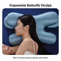 Zero Pressure Butterfly Shaped Pillow Slow Rebound Butterfly Shape Pillow Beauty Sleep for Adults, Back Sleepers, Sleeping, Bedroom, Napping