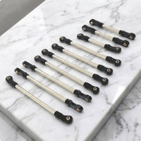 8 Pieces RC Car Tie Rod Kit Adjustable RC Link Rod Set for 1/10 R1001 R1002 R1003 Metal