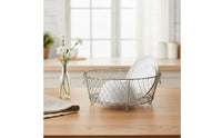 Drain Basket Resistant Stainless Steel Basket Airy Countertop Storage Organizer for Home Cooks, Kitchen