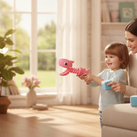 Spring-Loaded Shark Grabber Toy Interactive Shark Clamp with Trigger Handheld Extendable for Children, Toddlers, Party Favors, Bath Time, Classrooms