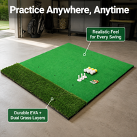 Artificial Turf Mat 120x150cm, Non-Slip Portable Putting-green Hitting Mat, Training Chipping Practice for Indoor Outdoor
