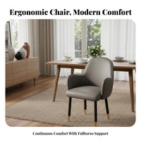 Luxury aesthetic Upholstered Backrest Chair Modern Minimalist Design Dining Seat Padded padding Indoor Seating Sturdy Frame for Restaurant Owners, Interior Designers, Hotel, Kitchen, Living Room, Home Office