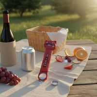 Multifunctional Bottle Opener Non-Slip Grip Multifunctional Opener Tool Manual Corkscrew for Seniors, Home Bar, Picnic, RV Travel