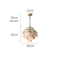 Shell Chandelier Romantic Decor Shell Pendant Lamp Modern Art Style Lighting Fixture for Bedroom, Living Room