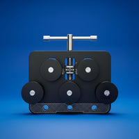 Adjustable Diameter Brake Line Straightener Polished Acetal Rollers Tube Straightener Sturdy Aluminum Alloy Pipe Straightening Tool Portable Design for Mechanics, HVAC Technicians, Plumbers, Car Repair, Workshop