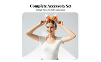 Faux Cat Ears Headband Handmade Cat Ear Headband Ry Canine Ears Hairband Bowknot Decor Ry Creature Ear Headwear for Women