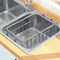 Kitchen Sink Strainer and Expandable Sink Basket, Stainless Steel Sink Drainer for Food Waste, Space Saving Modern Minimalist Pasta Colander