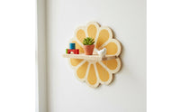 Decorative Flower Wall Planter Shelf Cute Design Wooden Flower Shelf Handmade Look Floating Plant Holder Space Saving for Living Room, Bedroom, Office