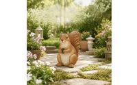 Resin Squirrel Figurine with Pinecone Woodland Squirrel Figurine with Cone Cone Carved Decor Outdoor for Gardeners, Garden, Patio, Balcony, Flower Room