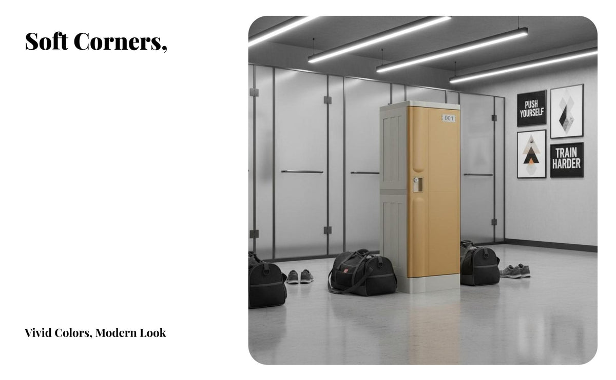 Rustproof ABS Plastic Locker Long-Lasting Plastic Locker Multifunctional Changing Room Cabinet Large Capacity for Gym, Swimming Pool, School, Office