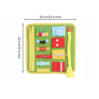 Busy Board with Shoulder Strap Educational Screen Sensory Quiet Busy Toy for Young Children, Travel