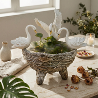 Swan Planter Hand Painted Swan Planter Pot Textured Finish Garden Decor for Yard, Patio