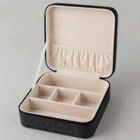 Zippered 3-Slot Glasses Box Leather Glasses Storage Box Compact Sunglasses Storage Case Structured for Travelers