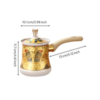 Long-Handled Coffee Pot Secure Lid Tea Server Multifunctional Kitchenware