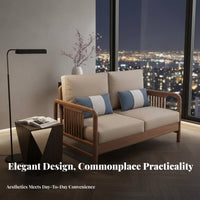 Wooden Frame Sofa Nordic design Upholstered Sofa Minimalist Design Living Room Seating for Families, Homeowners, Lounge Area