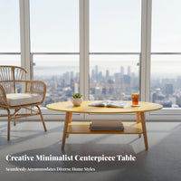 Modern design double-level round table Doubletier Design 2-Tier Round End Table Minimalist Aesthetic Household Furniture Space-Saving for Apartment Dwellers, Homeowners, Students, Living Room, Small Spaces, Bedroom, Hallway