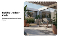 4 Pieces Waterproof 4-Piece Sofa and Armchair Set Sun-Proof Outdoor Furniture Weather-Resistant Lounge Seating Minimalist Design for Business Owners, Homeowners, Balcony, Garden, Backyard, Poolside