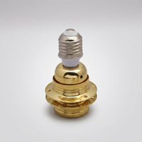 E27 Lamp Holder with Iron Housing for DIY Lamp Parts, Rigid E27 to E27 Adapter with Full Thread Design, 220V Metal Lamp Holder, 110A 1 Pack