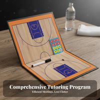 Portable Foldable Basketball Coaching Board Includes Marker Pen A4 Coach Playbook Board Lightweight for Coaches, Training Sessions, Game Day
