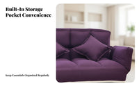 Removable and cleanable Cover Armless Two-Seater Floor Sofa space-saving Design Armless 2-Seater Settee Minimalist design Small Couch inviting Feel for Apartment Dwellers, awayice Workers, Living Room, Bedroom, book corner corner, Playroom