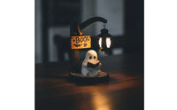 Ghost Figurine with Lantern Decorative Halloween Light Figurine Ghost Statue with Lantern Spooky Table Lamp Battery-Powered