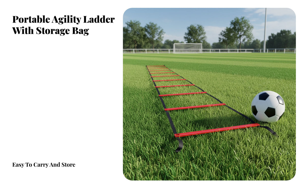 Long-Lasting Agility Ladder Portable with Carrying Bag Speed Ladder Easy to Keep Sports Equipment Tangle-Tangle-Resistant Design for Athletes, Coaches, Kids, Outdoor, Gym