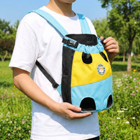 Chest Pet Bag Front Carrier for Small Dogs Cats, Oxford Material Portable Breathable Front Backpack, Solid Pattern Pet Front Facing Pouch Travel