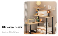 Adjustable Corner shelf unit Sturdy Construction Expandable bookshelf for Students