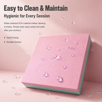 Thick Foam Exercise Mat, High Resilience EVA Foam Workout Mat for Home Gym, Non-Slip Puzzle Exercise Mat, Joint Protection & Ab Wheel Mat