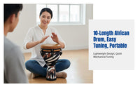 Hand Drum, African Drum, Mechanical Tuning, Lightweight, Portable, For Performance, Teaching, Playing